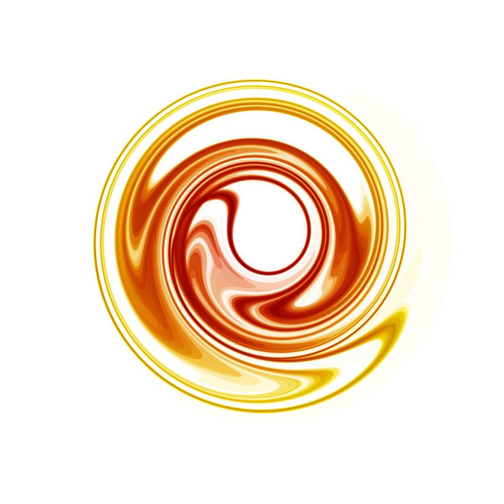 logo rond soleil fondu. icône de tache d'huile. entonnoir d'ouragan et signe de vortex. conception graphique de la station, illustration vectorielle vecteur