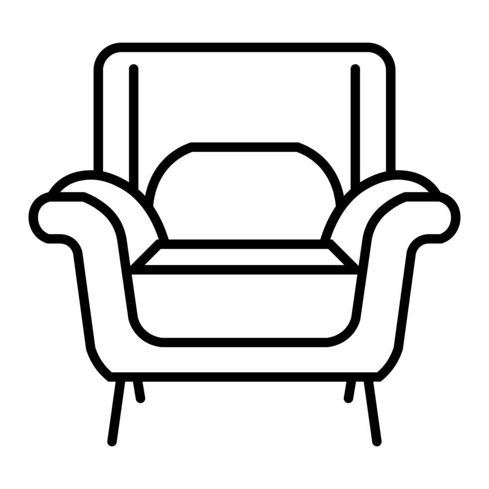noir vecteur fauteuil icône isolé sur blanc Contexte