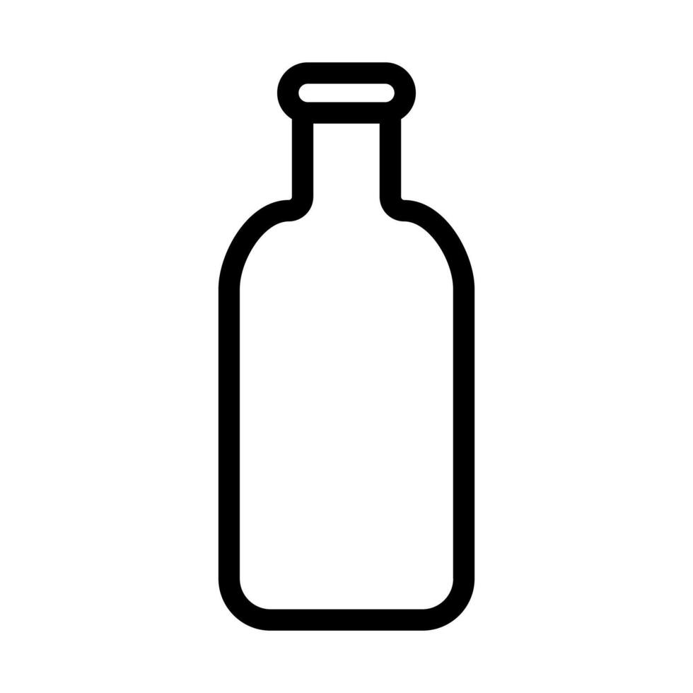 noir vecteur bouteille icône isolé sur blanc Contexte
