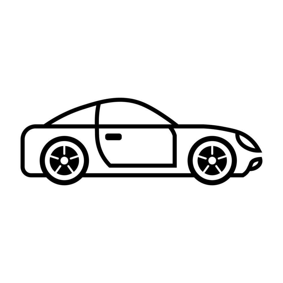 noir vecteur des sports voiture icône isolé sur blanc Contexte