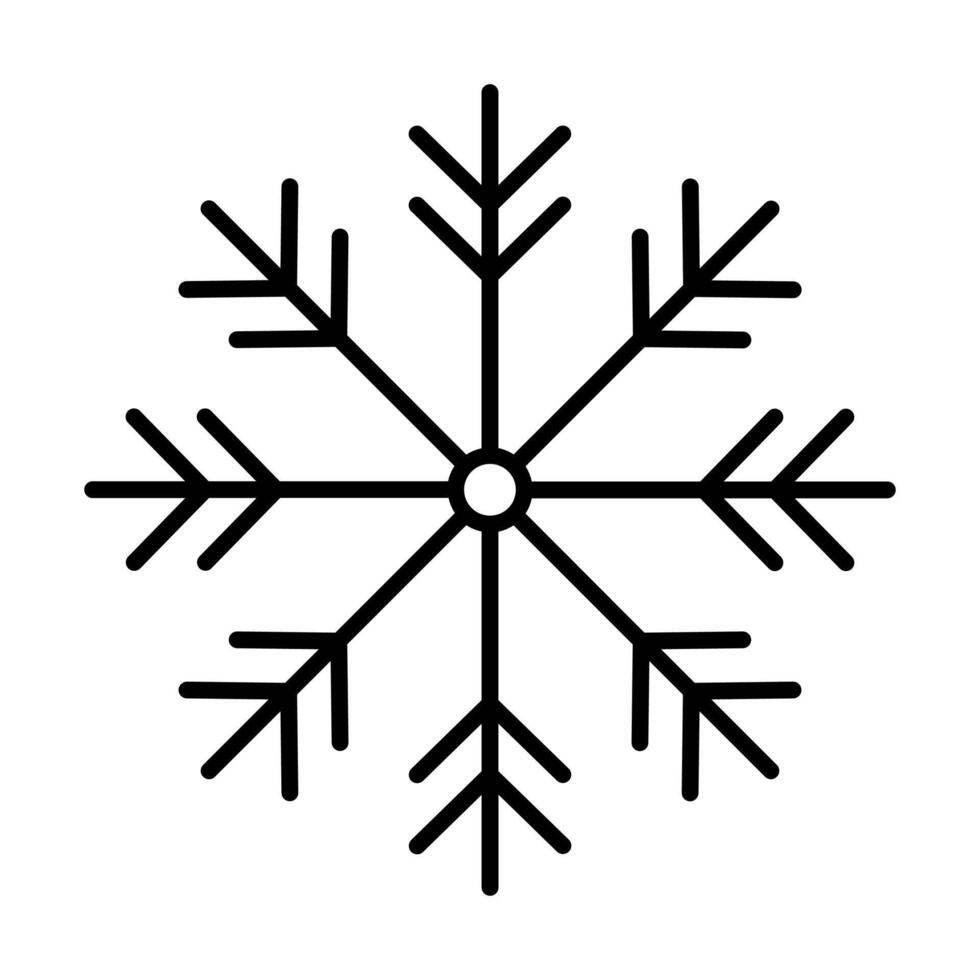 noir vecteur flocon de neige icône isolé sur blanc Contexte