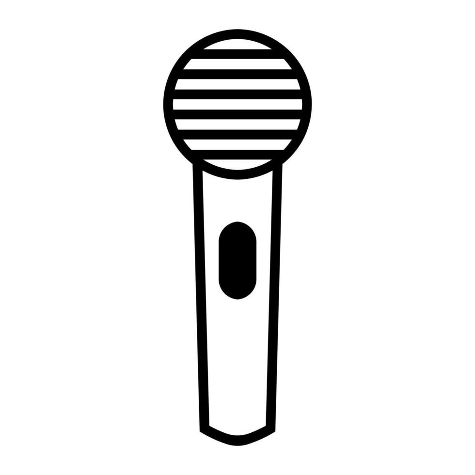 noir vecteur microphone icône isolé sur blanc Contexte