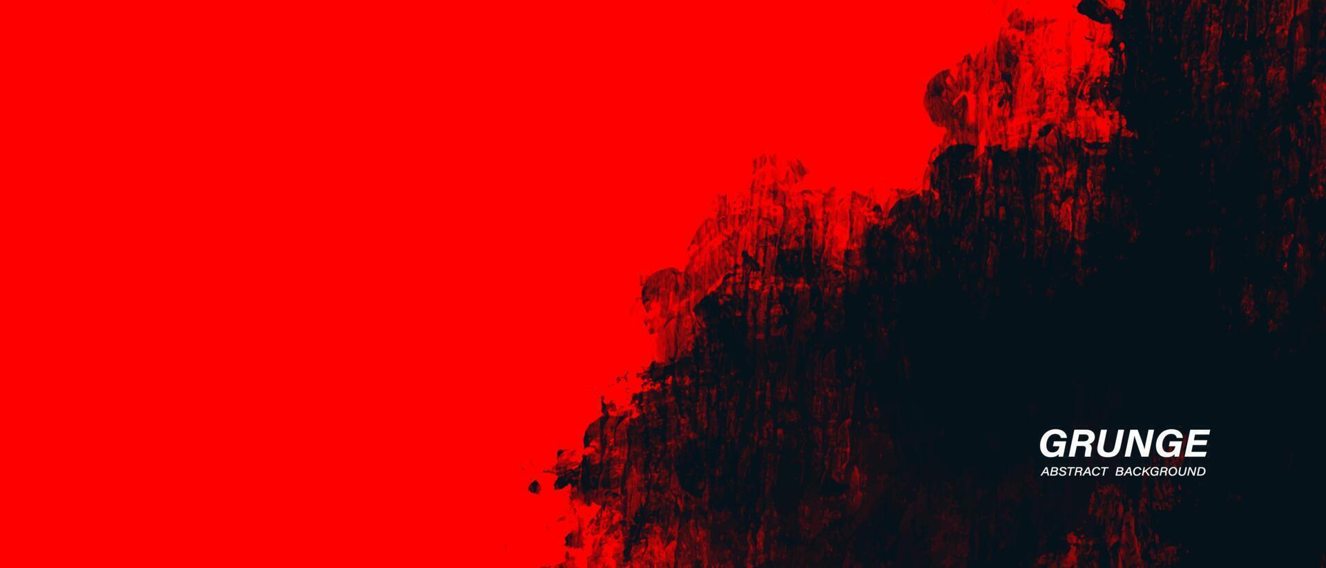 fond grunge abstrait noir et rouge vecteur