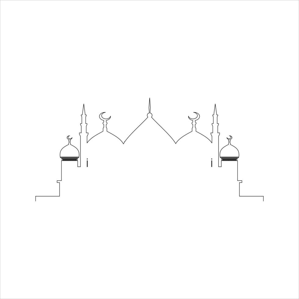 contour mosquée illustration vecteur élément