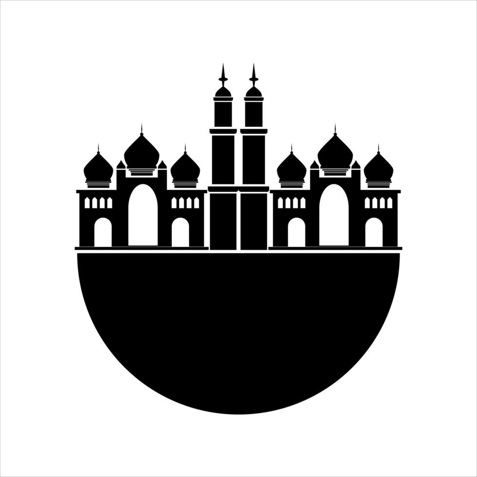 silhouettes mosquée illustration vecteur élément