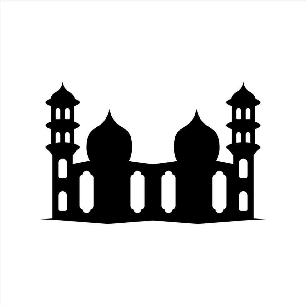 silhouettes mosquée illustration vecteur élément