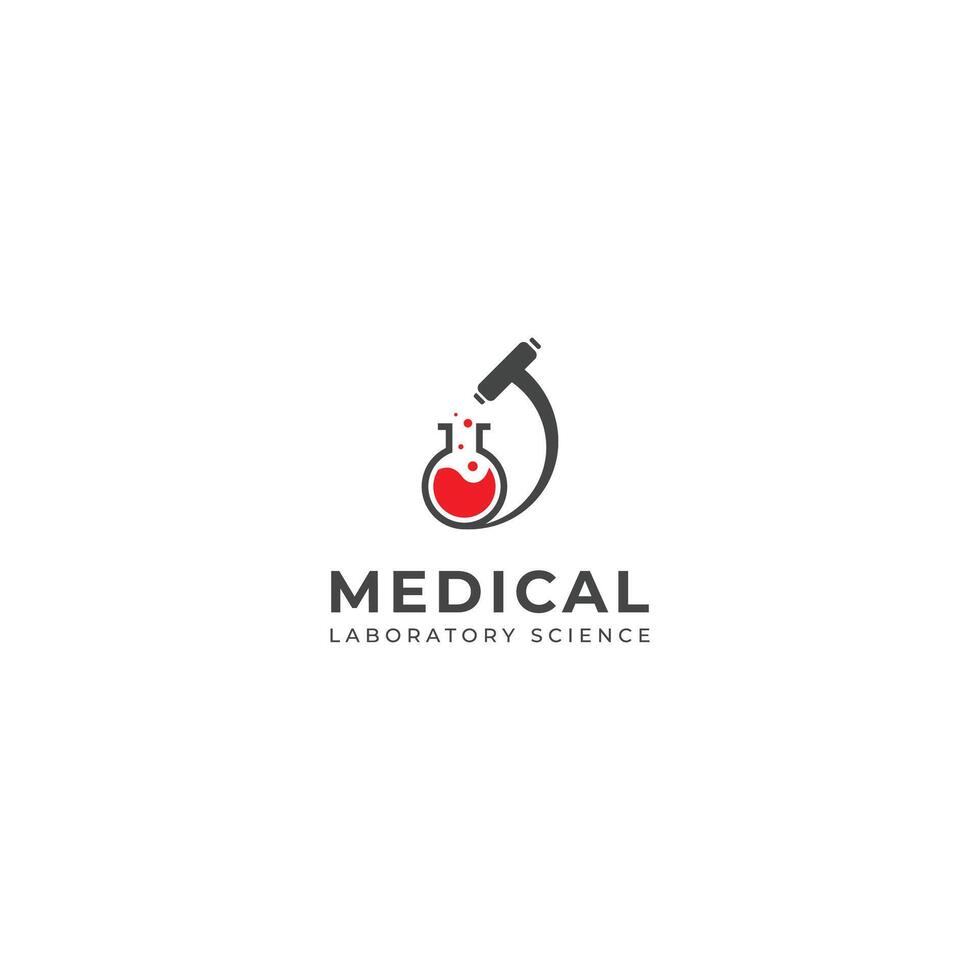 Créatif médical laboratoire science logo conception vecteur
