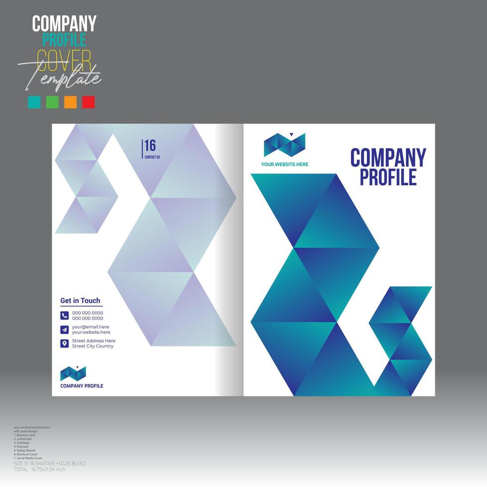 brochure couverture conception pour entreprise et tout utilisation vecteur