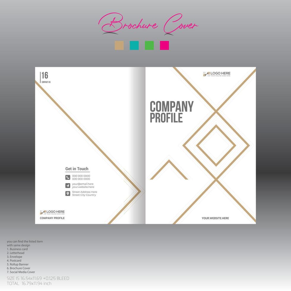 brochure couverture conception pour entreprise et tout utilisation vecteur