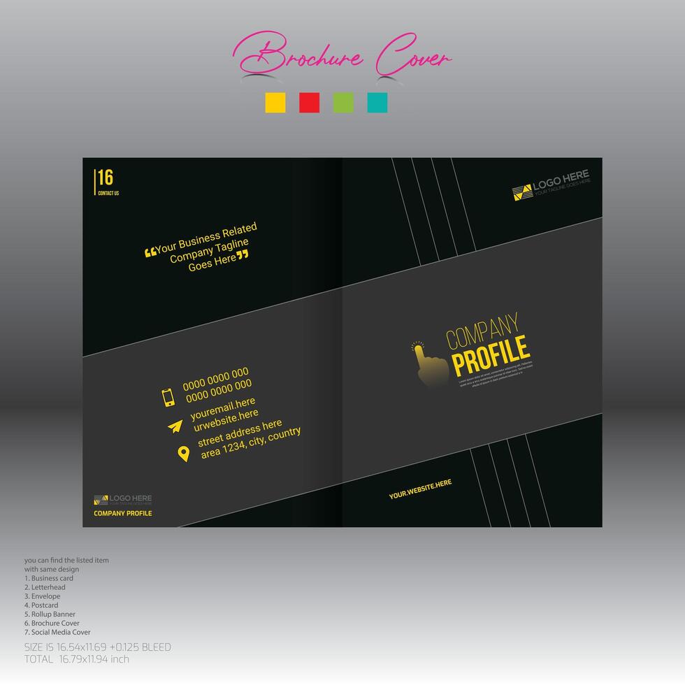 brochure couverture conception pour entreprise et tout utilisation vecteur