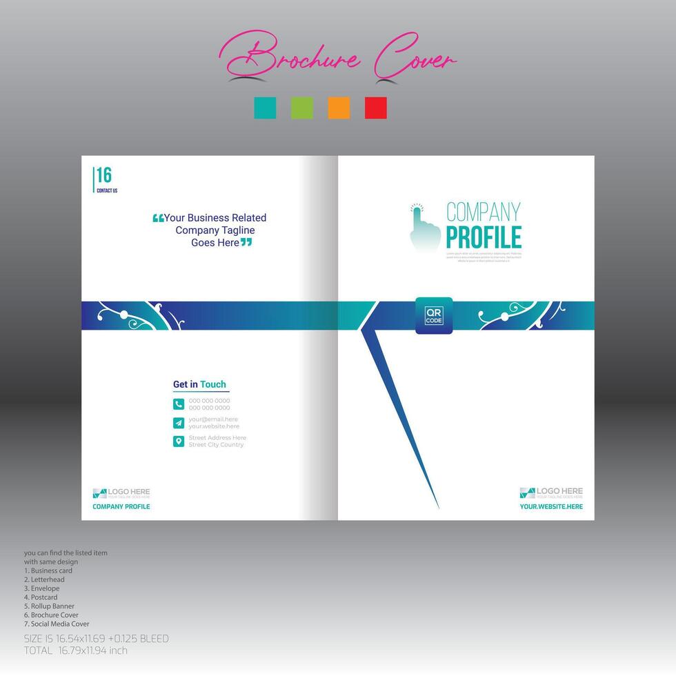 brochure couverture conception pour entreprise et tout utilisation vecteur