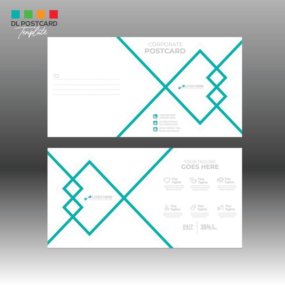 carte postale conception pour tout meilleur utilisation vecteur