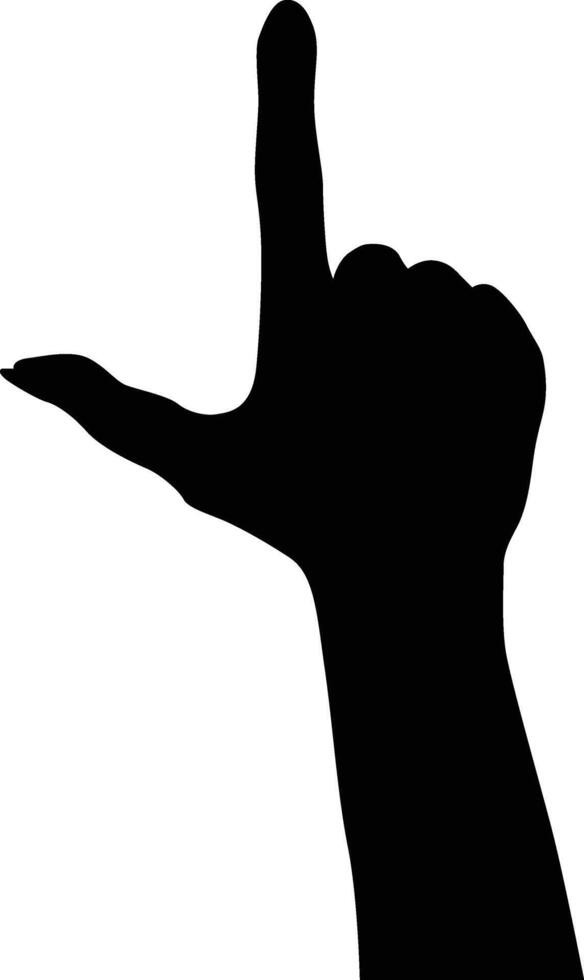 silhouette de main pose illustration vecteur