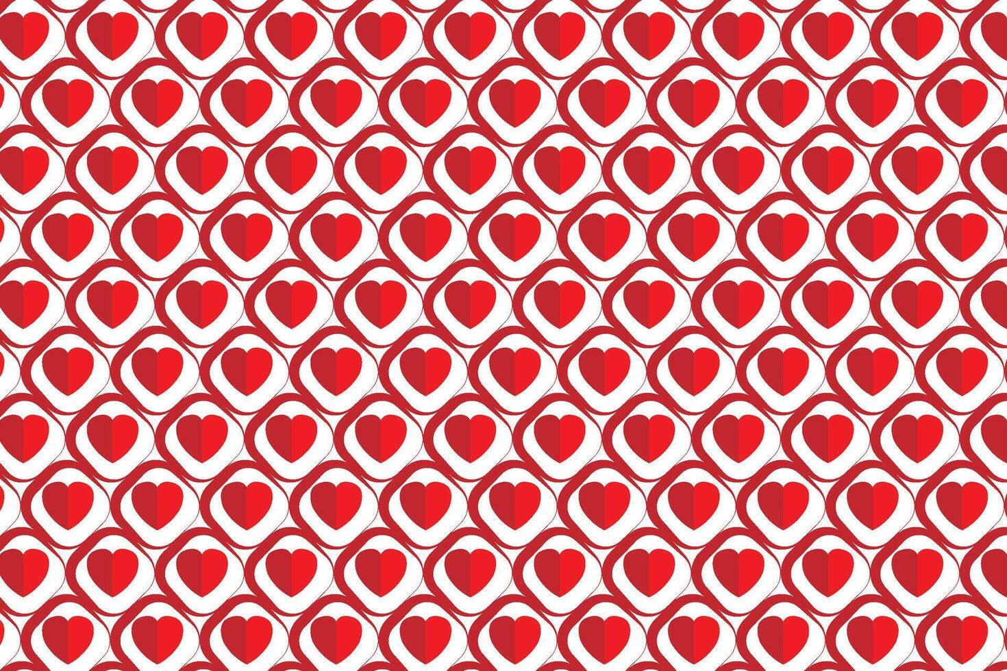 rouge cœurs sur blanc Contexte sans couture modèle. sans couture modèle de Facile rouge cœurs isolé sur blanc pour emballage papier ou tissu. main tiré style. vecteur illustration