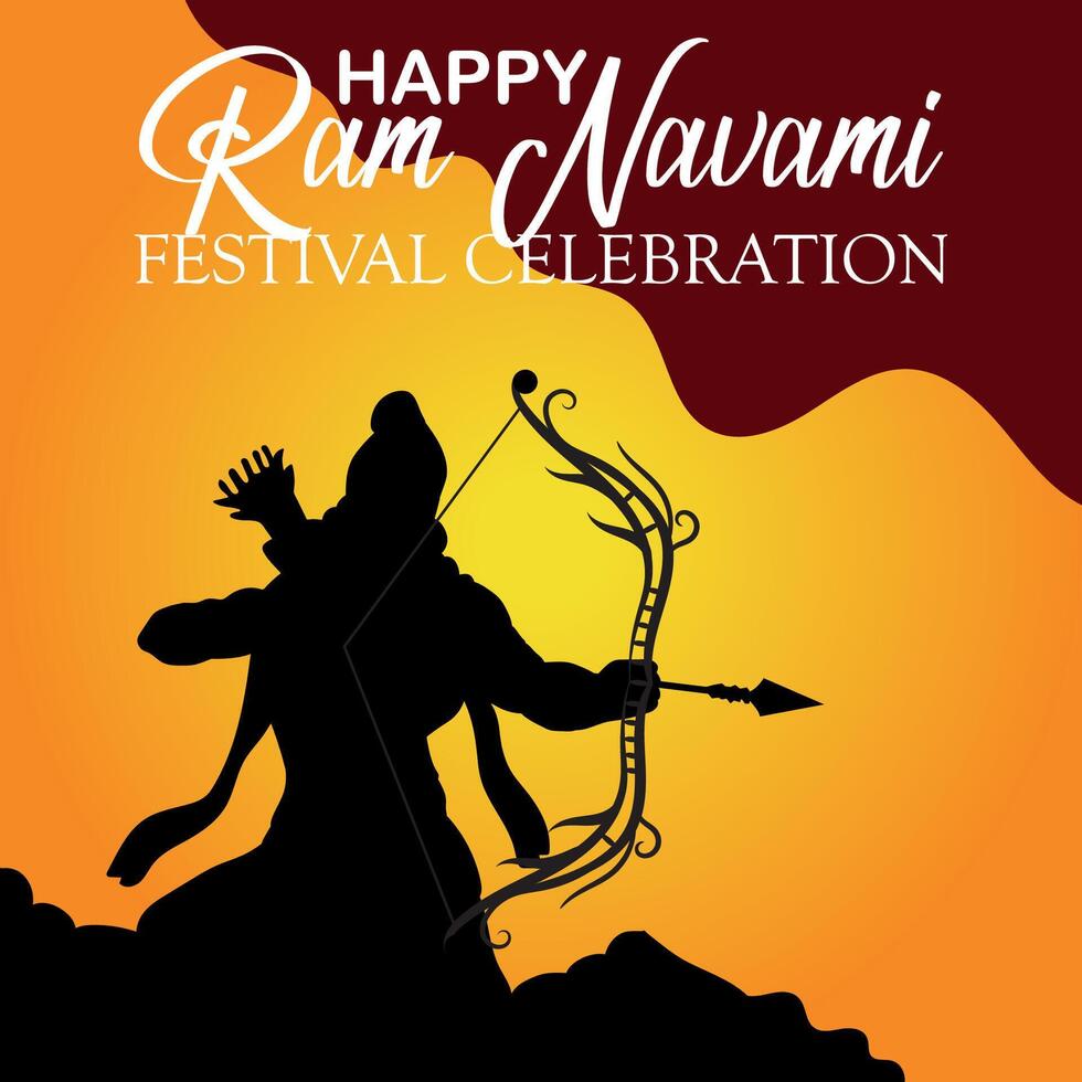 content RAM navami culturel bannière hindou Festival verticale Publier vœux fête carte RAM navami fête Contexte vecteur