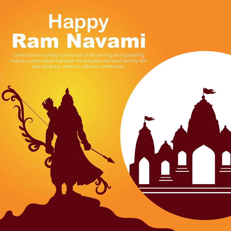 content RAM navami culturel bannière hindou Festival verticale Publier vœux fête carte RAM navami fête Contexte RAM navami salutations Jaune beige Contexte Indien hindouisme Festival vecteur