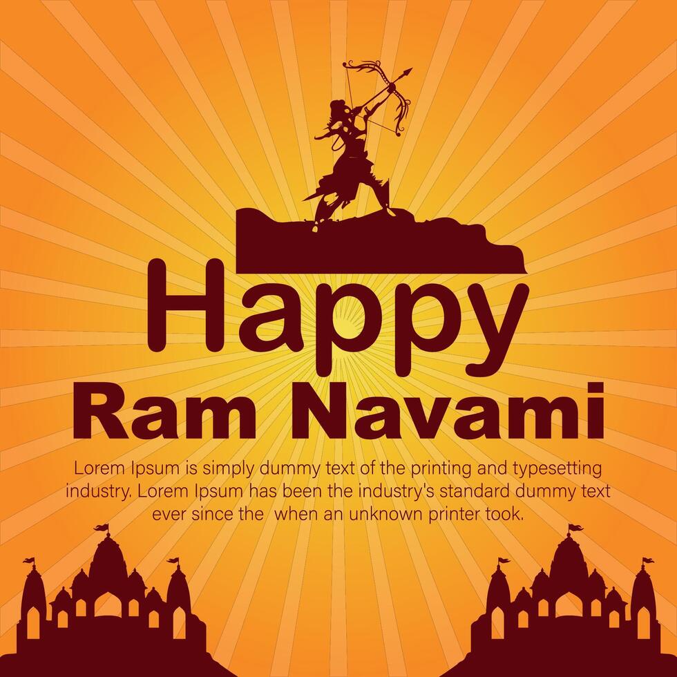 content RAM navami culturel bannière hindou Festival verticale Publier vœux fête carte RAM navami fête Contexte RAM navami salutations Jaune beige Contexte Indien hindouisme Festival vecteur