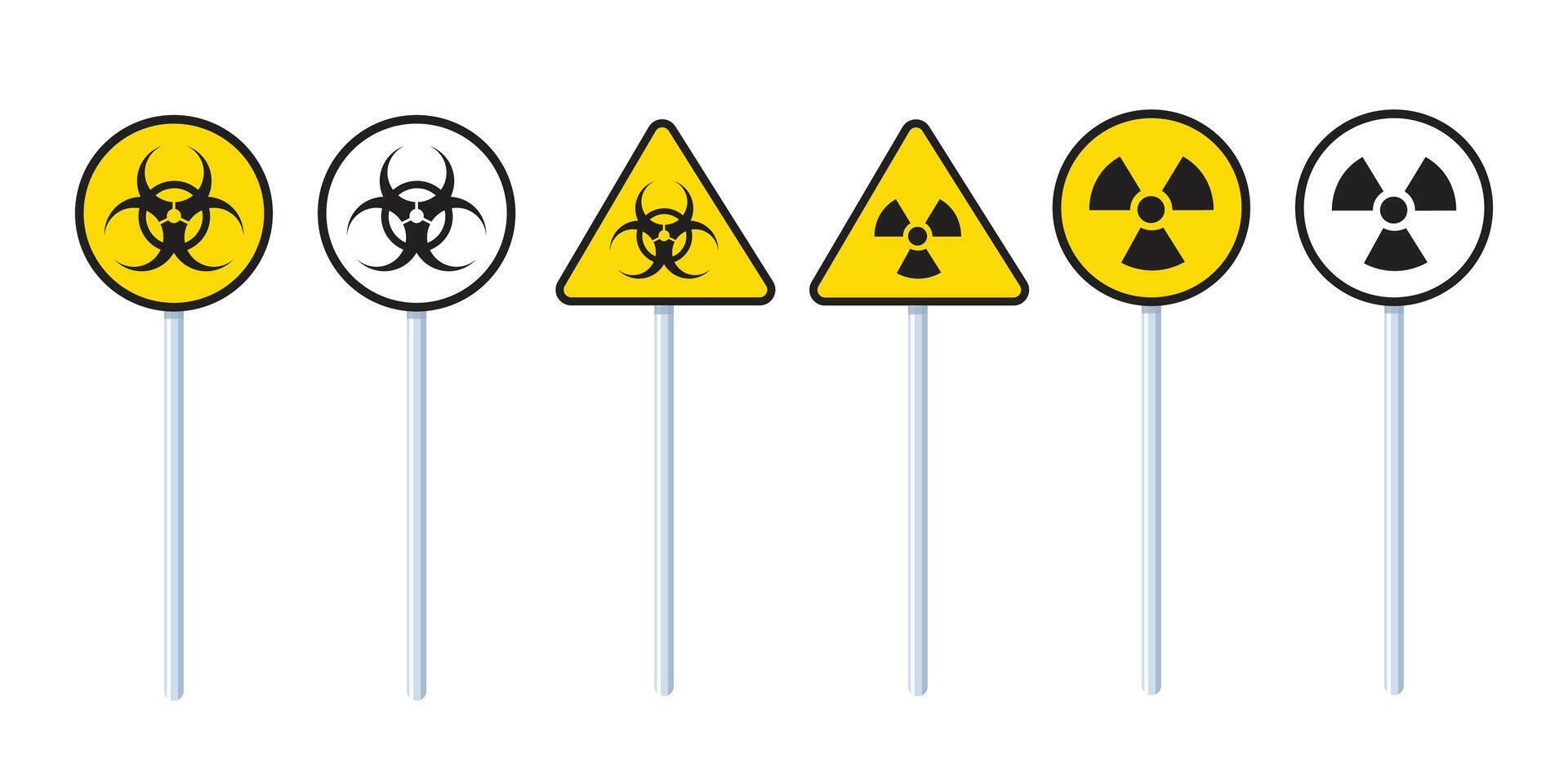 icône toxique de rayonnement de danger. illustration vectorielle vecteur
