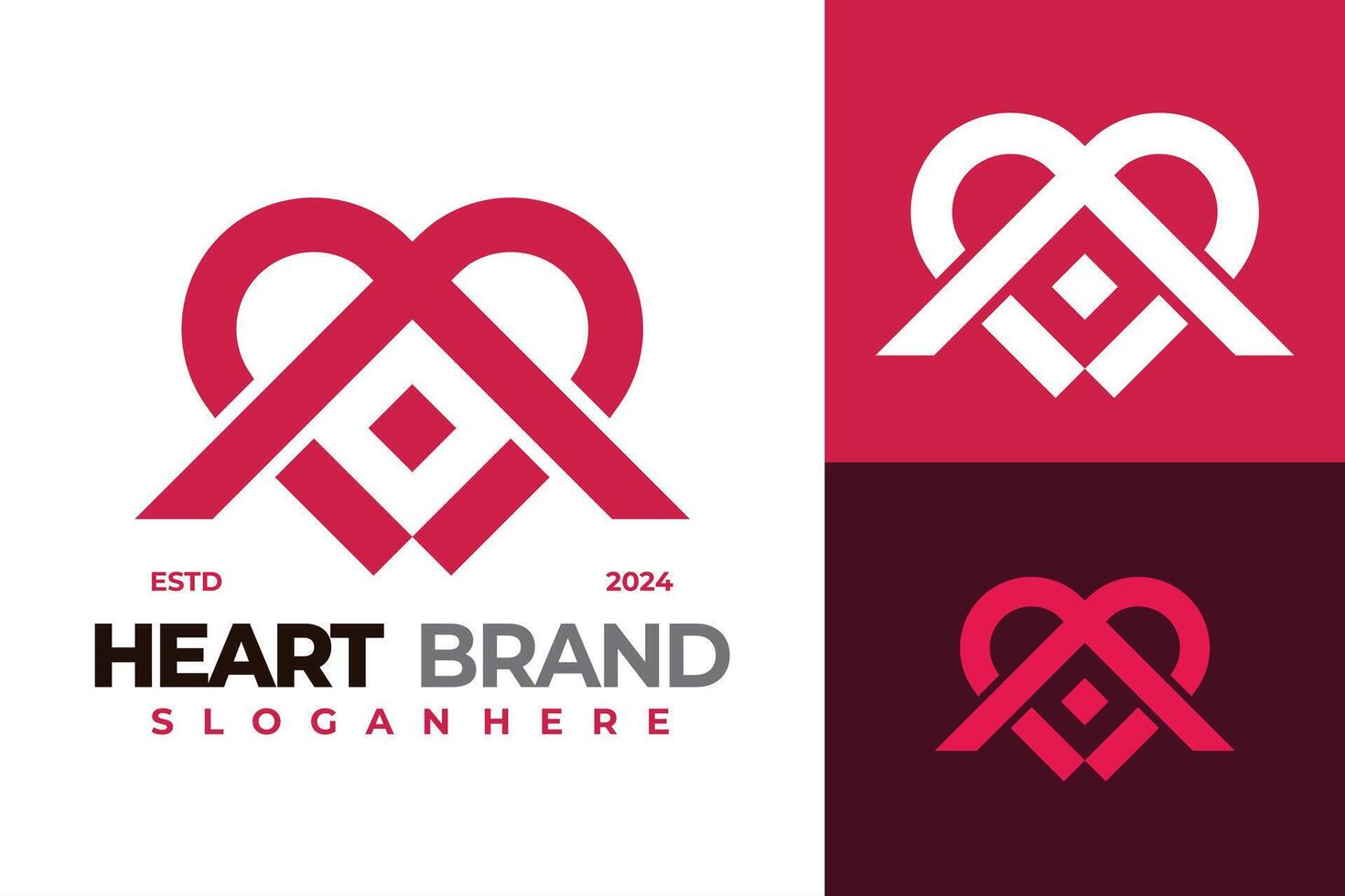 lettre une cœur moderne logo conception vecteur symbole icône illustration