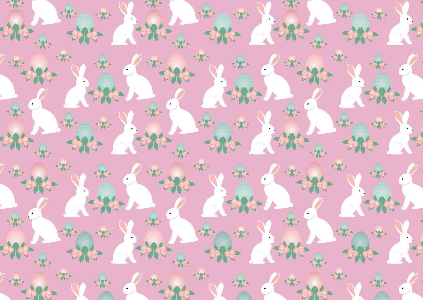 papier style Pâques lapin, avec Pâques des œufs et fleurs, vecteur illustration, conception