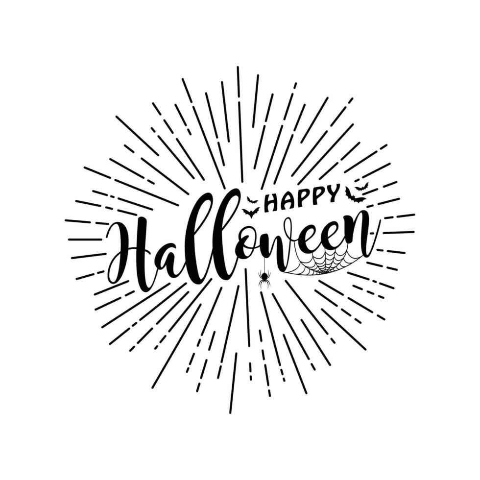 content Halloween, manuscrit. vecteur illustration sur blanc Contexte. conception concept pour fête faire-part, salutation cartes, affiches.