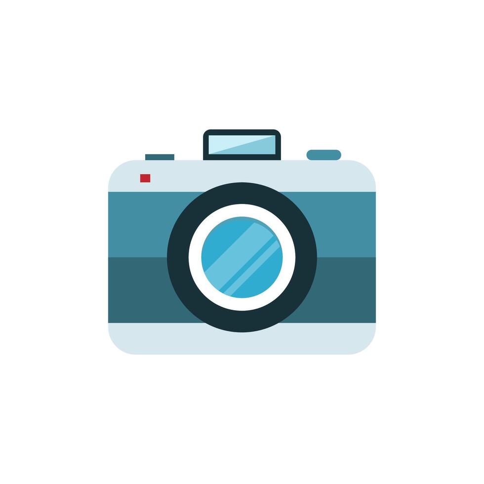 caméra icône dans plat Couleur style. photo caméra vecteur illustration sur une blanc isolé Contexte. caméra affaires concept.