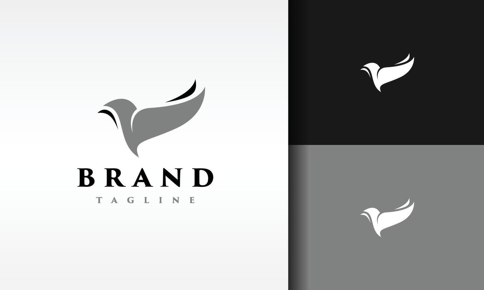 Facile noir oiseau logo vecteur