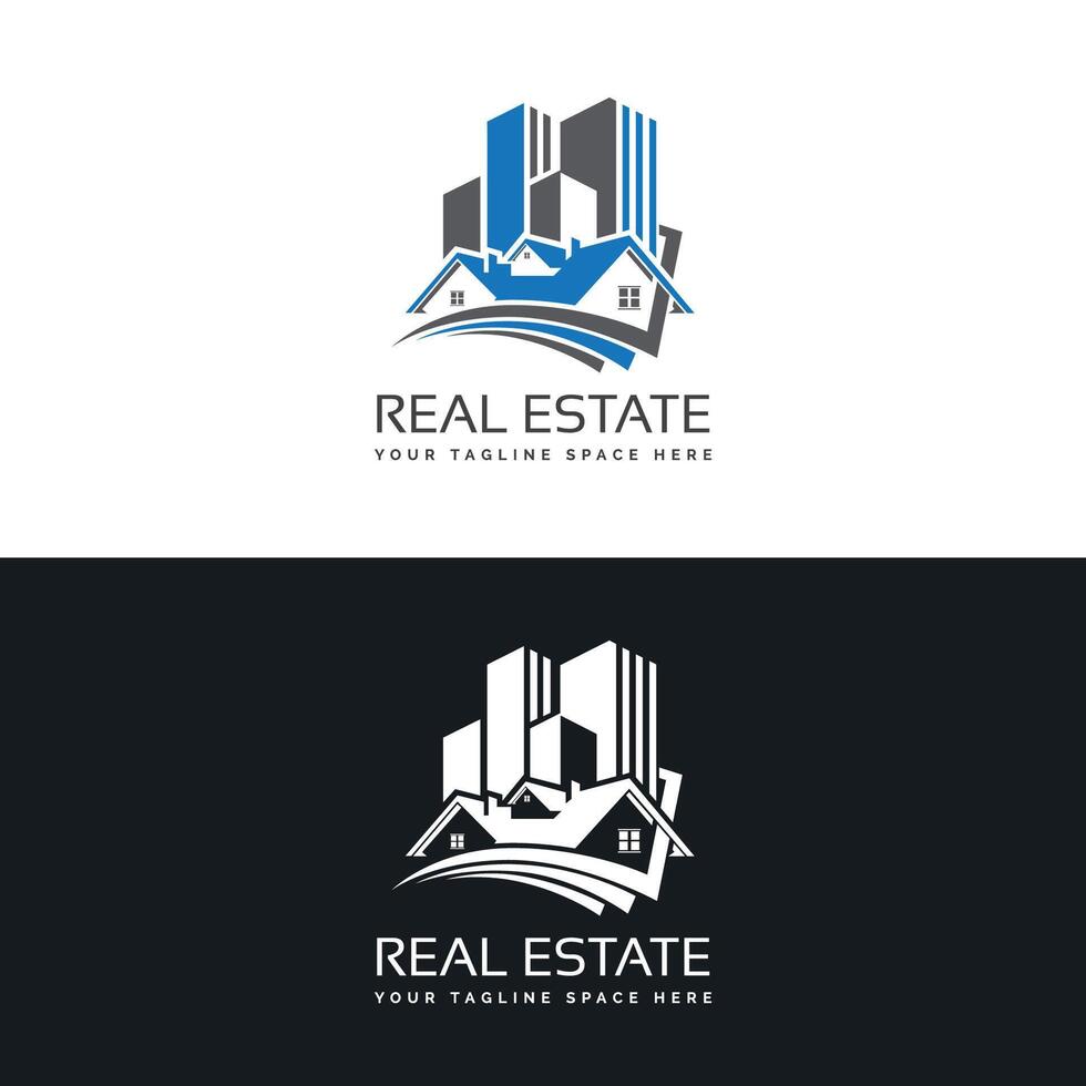 vecteur réel biens construction propriété maison logo