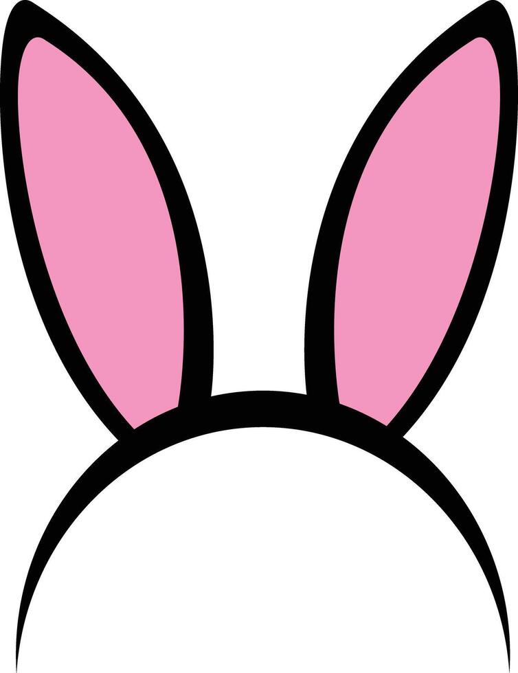 Pâques lapin oreilles masque icône. ostern lapin oreille printemps chapeau signe. lapin oreilles symbole. lapin oreilles logo. plat style. vecteur