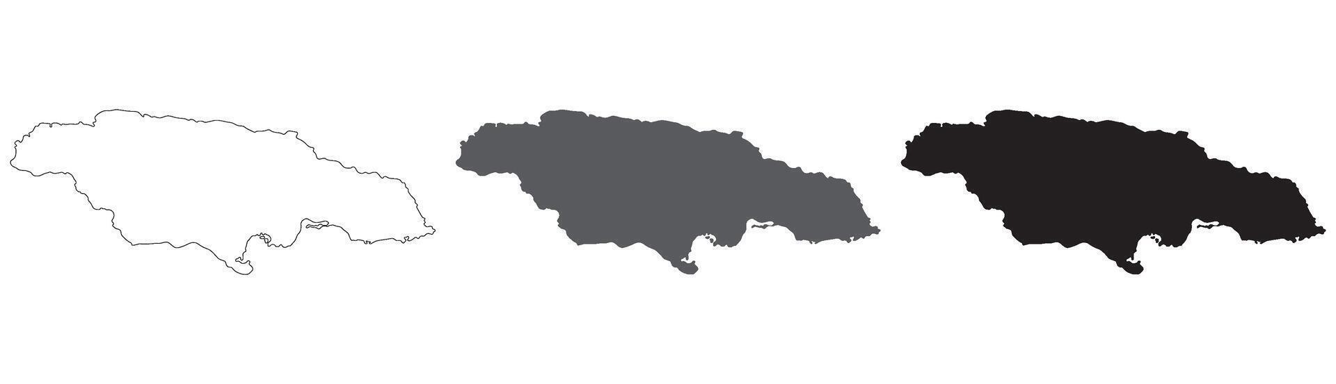 Jamaïque carte. carte de Jamaïque dans ensemble vecteur