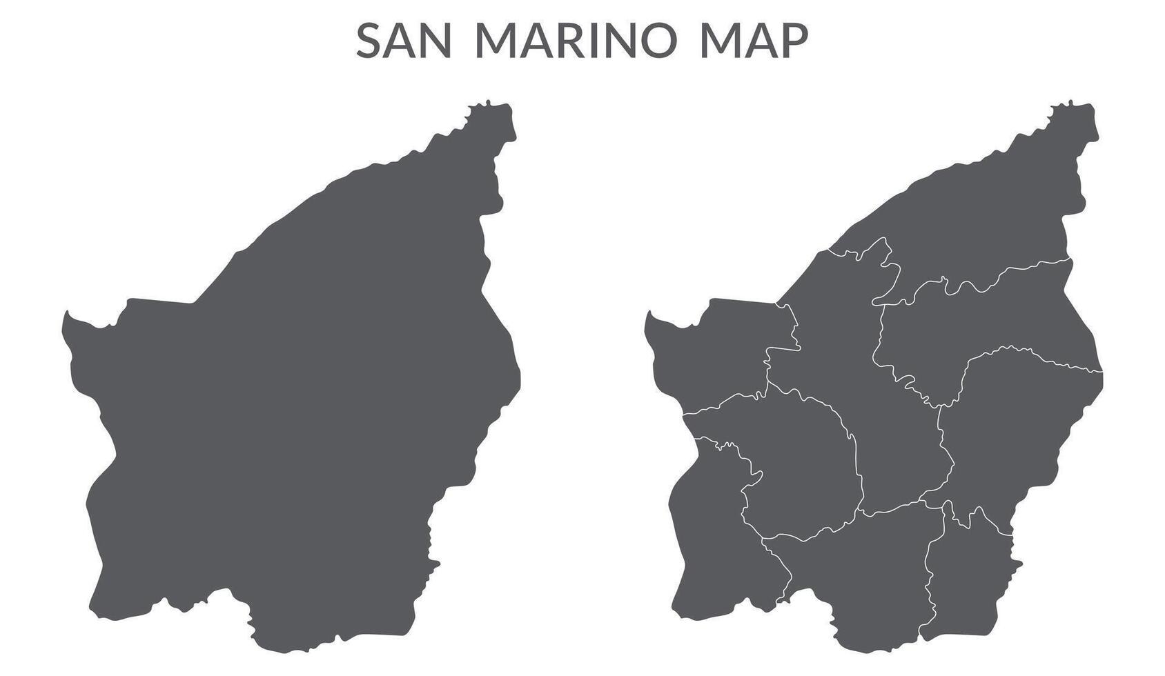 san marino carte. carte de san marino dans gris ensemble vecteur