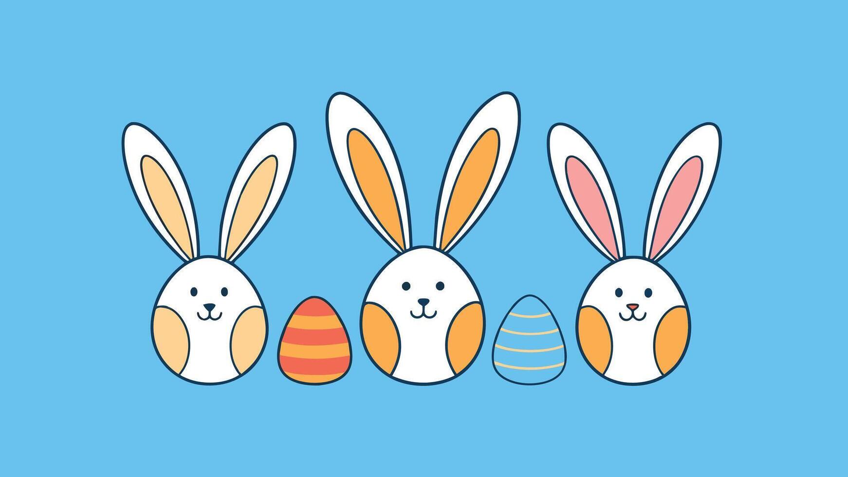 capricieux Pâques lapin queues délicieux vecteur art pour votre printemps les créations