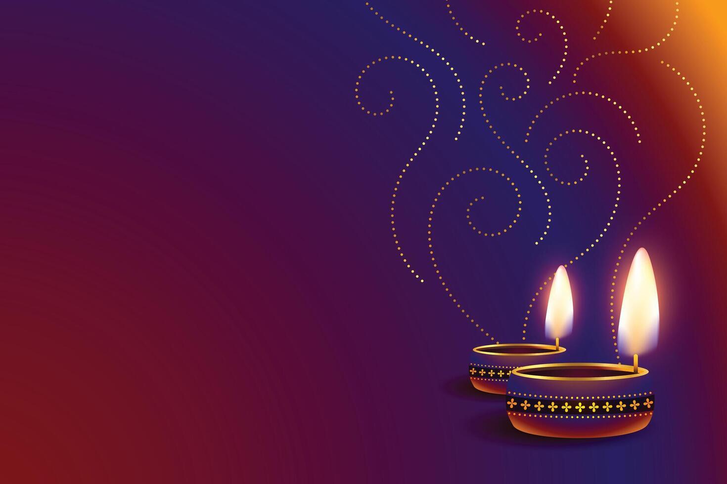 shubh deepavali modèle dans coloré Contexte avec texte espace et lampe conception vecteur