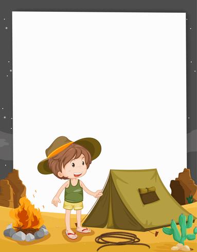 Camping enfant vecteur