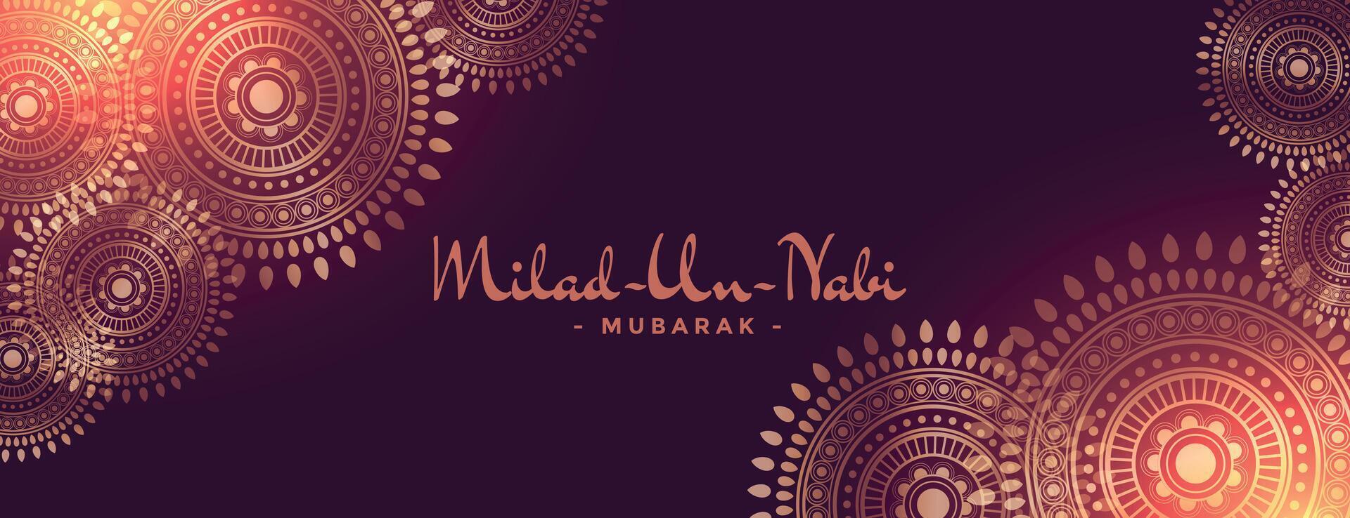 milad ONU nabi islamique Festival carte conception vecteur