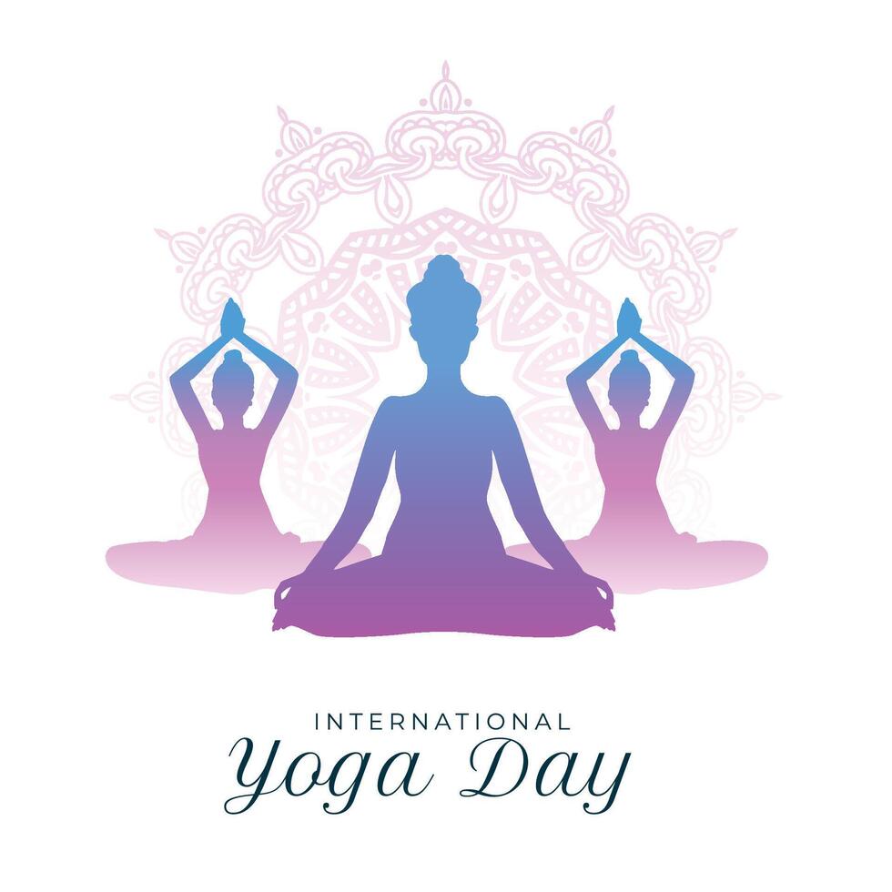 yoga journée relaxation thérapie Indien style affiche conception vecteur