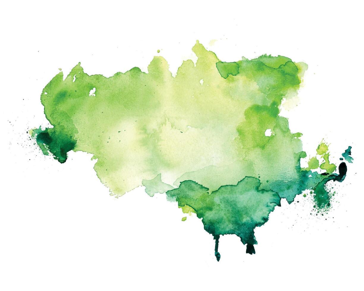 abstrait vert aquarelle tache texture Contexte conception vecteur