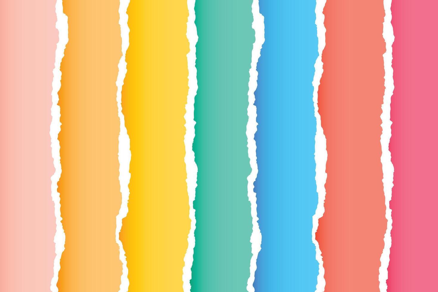 arc en ciel coloré Contexte dans papier déchiré style vecteur