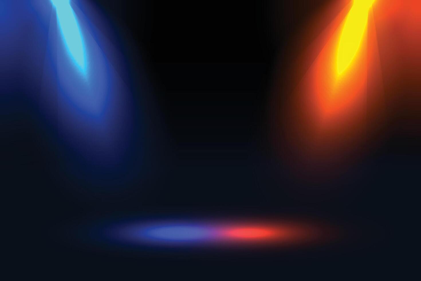 bleu et Orange concentrer projecteur effet Contexte vecteur