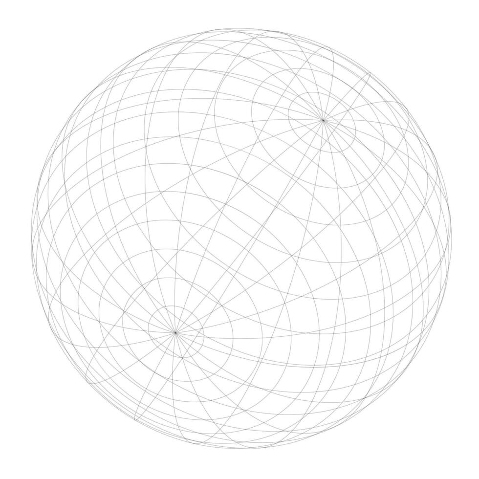 abstrait géométrique sphère la grille graphique conception vecteur