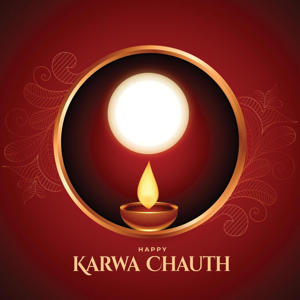 content Karwa chauth Contexte avec tamis et diya vecteur