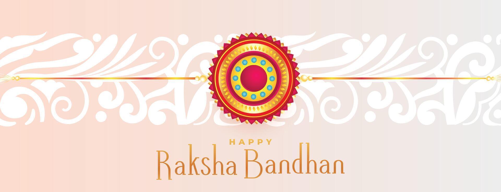 content raksha bandhan Festival vœux carte magnifique bannière vecteur