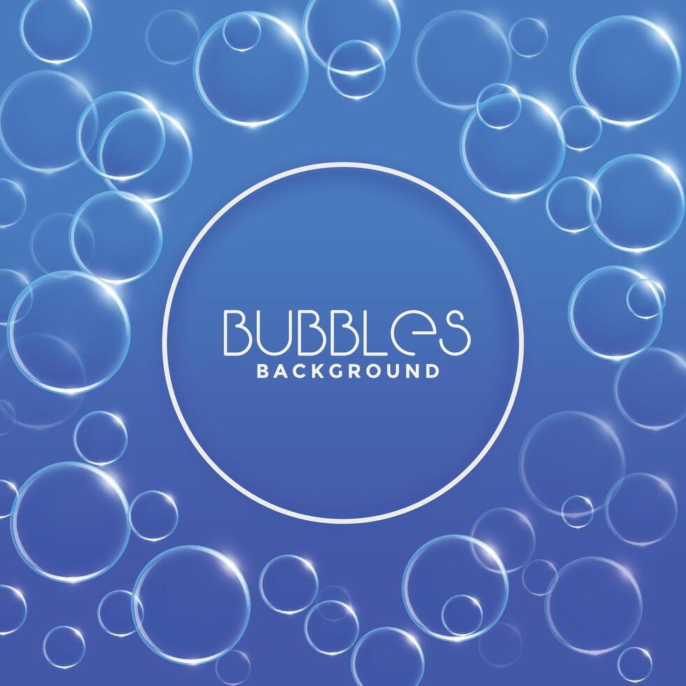 bleu l'eau ou savon bulles Contexte conception vecteur