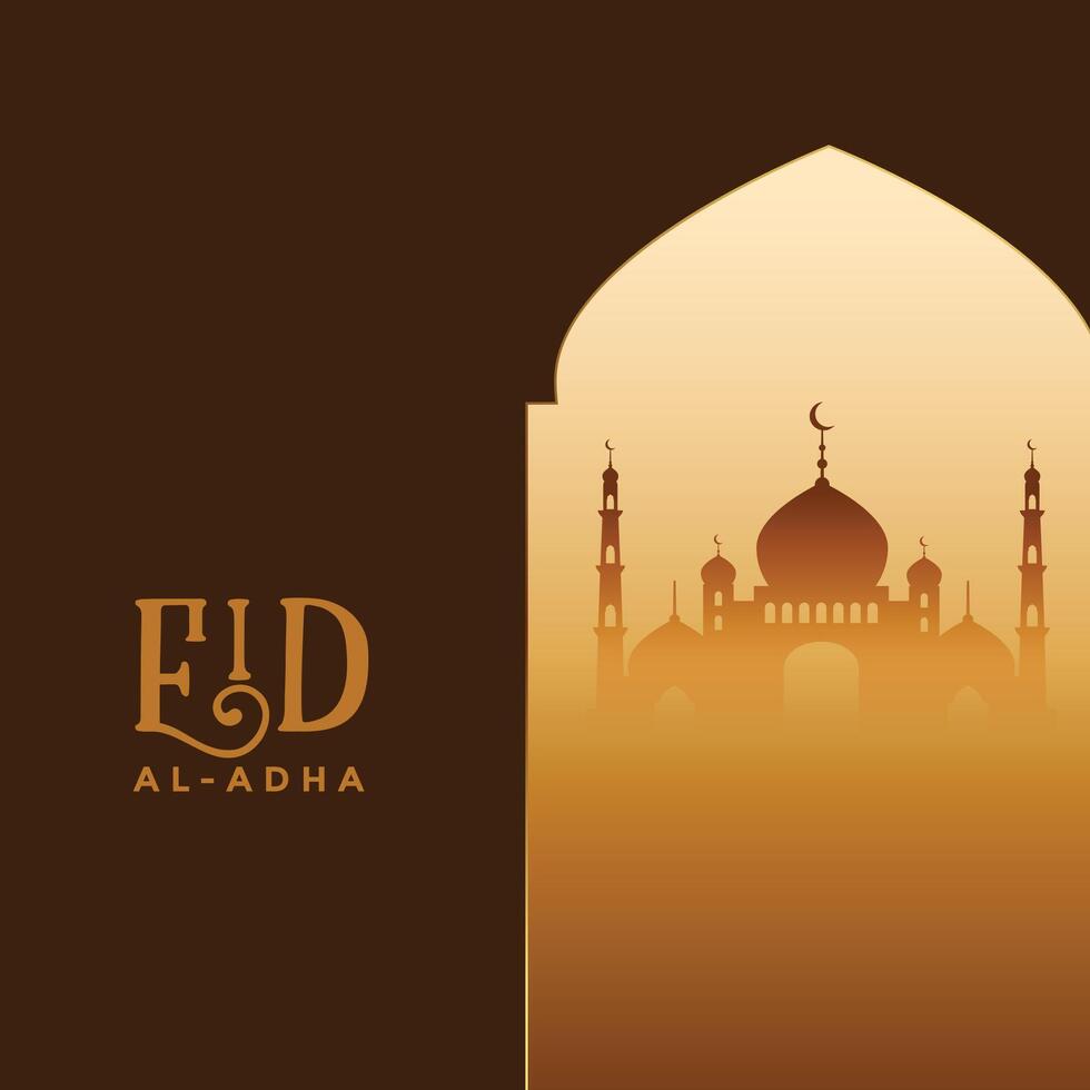 eid Al adha islamique Bakrid Festival vœux salutation vecteur