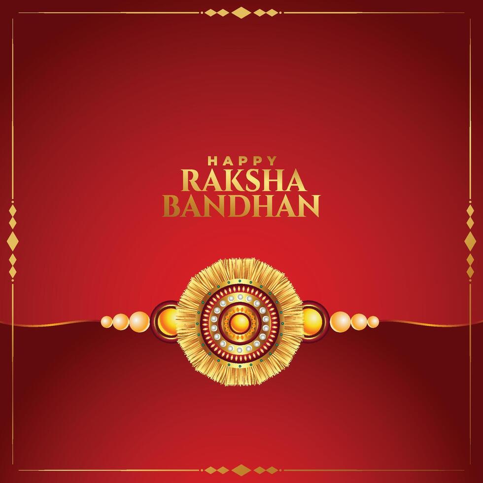 magnifique raksha bandhan rouge Contexte avec rakhi vecteur