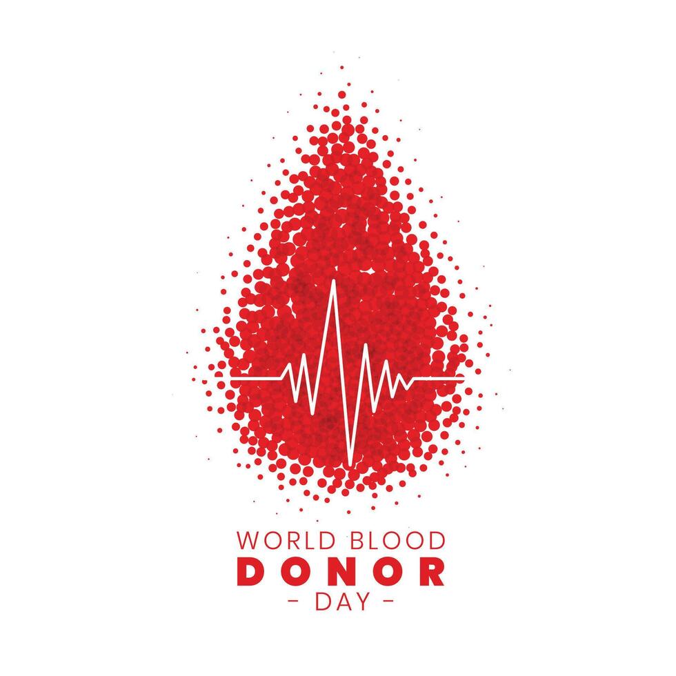 monde du sang donneur journée concept affiche conception vecteur