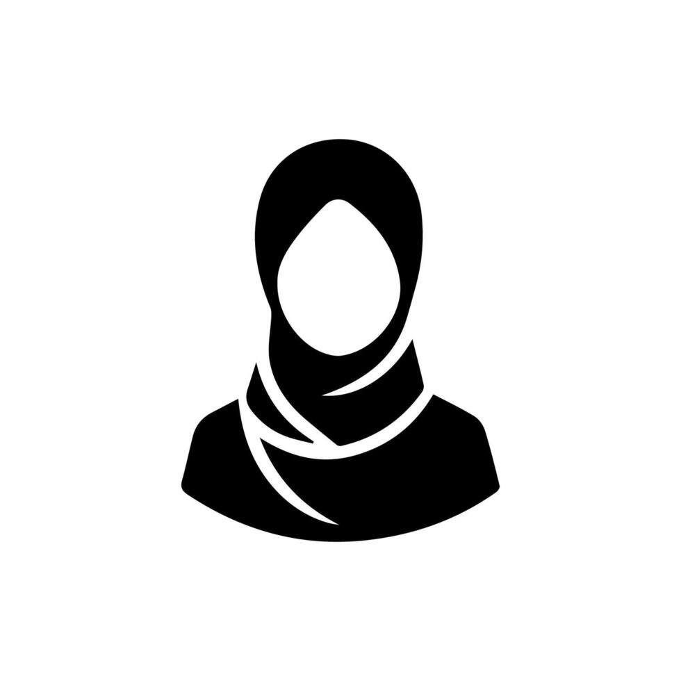 modèle de logo vectoriel femmes hijab beauté