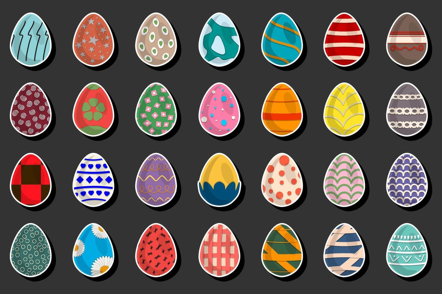 illustration sur thème fête vacances Pâques avec chasser coloré brillant des œufs vecteur