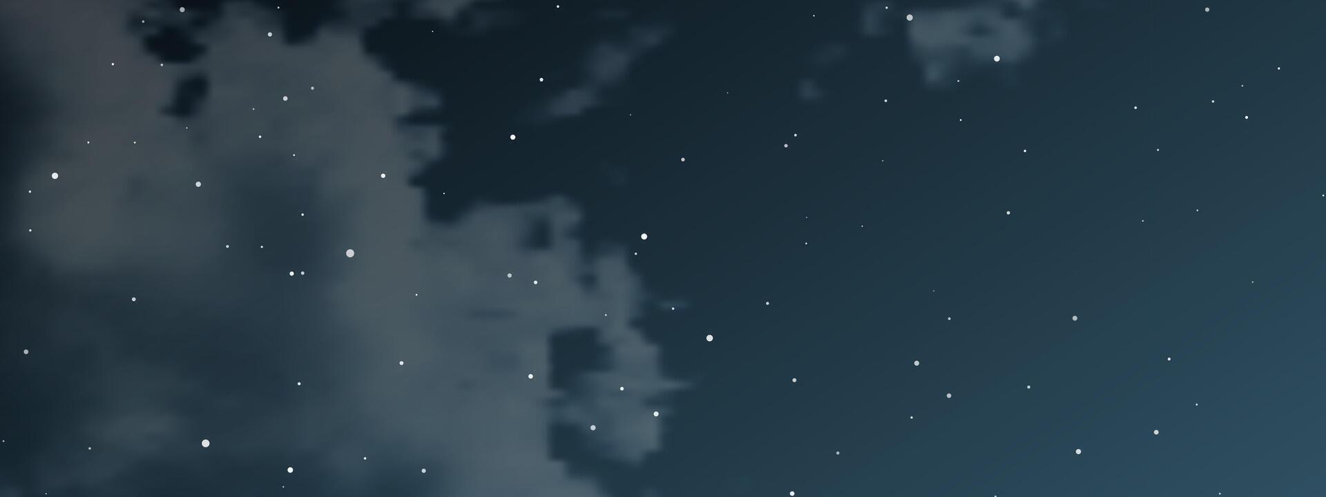 nuit ciel avec des nuages et beaucoup étoiles vecteur