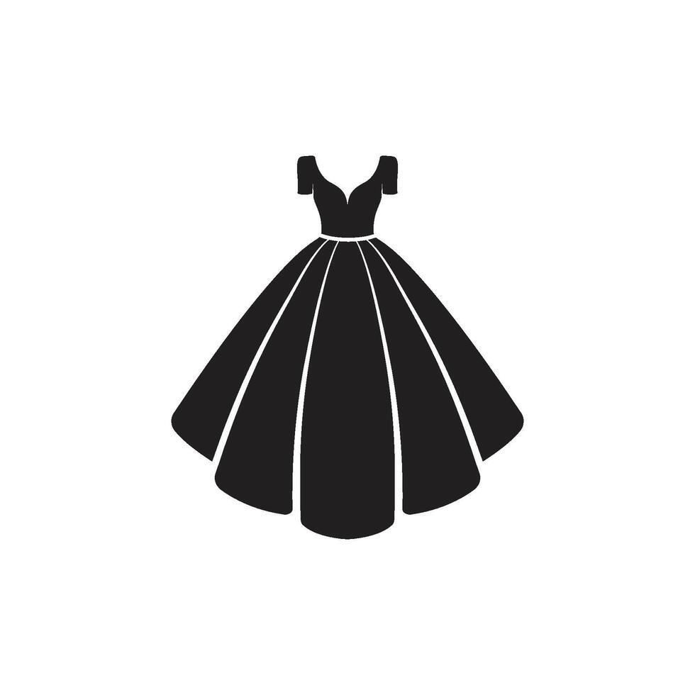 icône de robe de mariée vecteur
